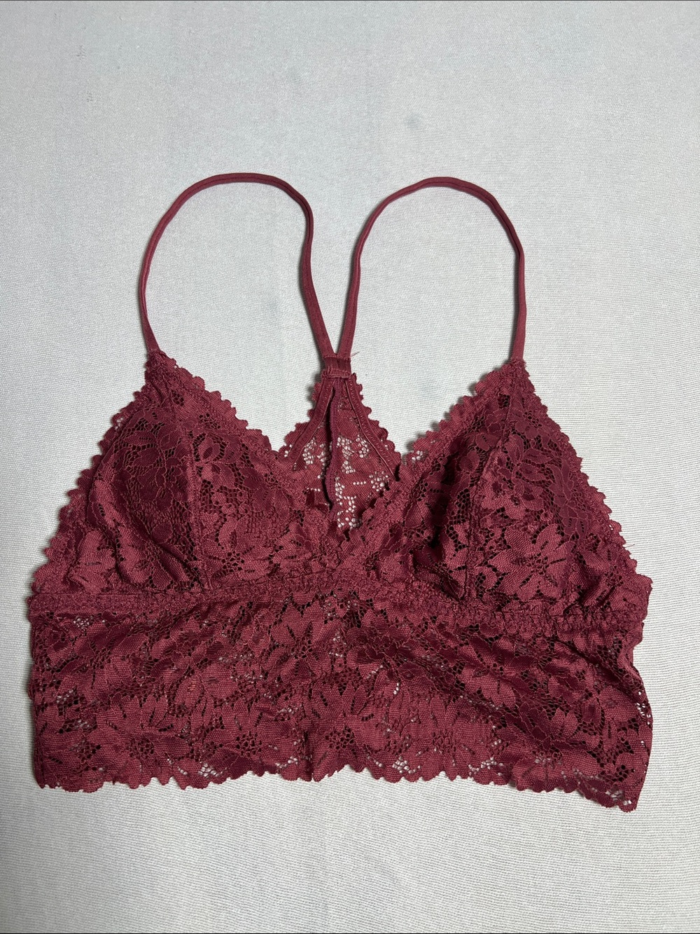 Delicate Lace Bralette in Wine